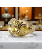 Anneau Style vintage Péridot jaune Or jaune 14 carats vrc135y